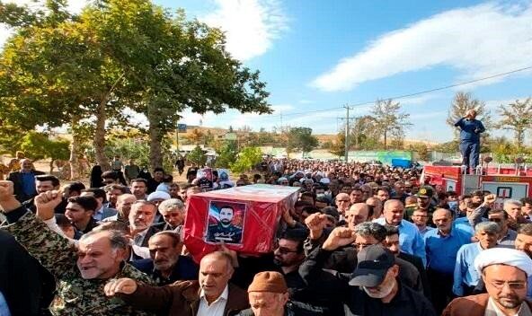 پیکر شهید «محمد سهرابی» در نهاوند تشییع شد