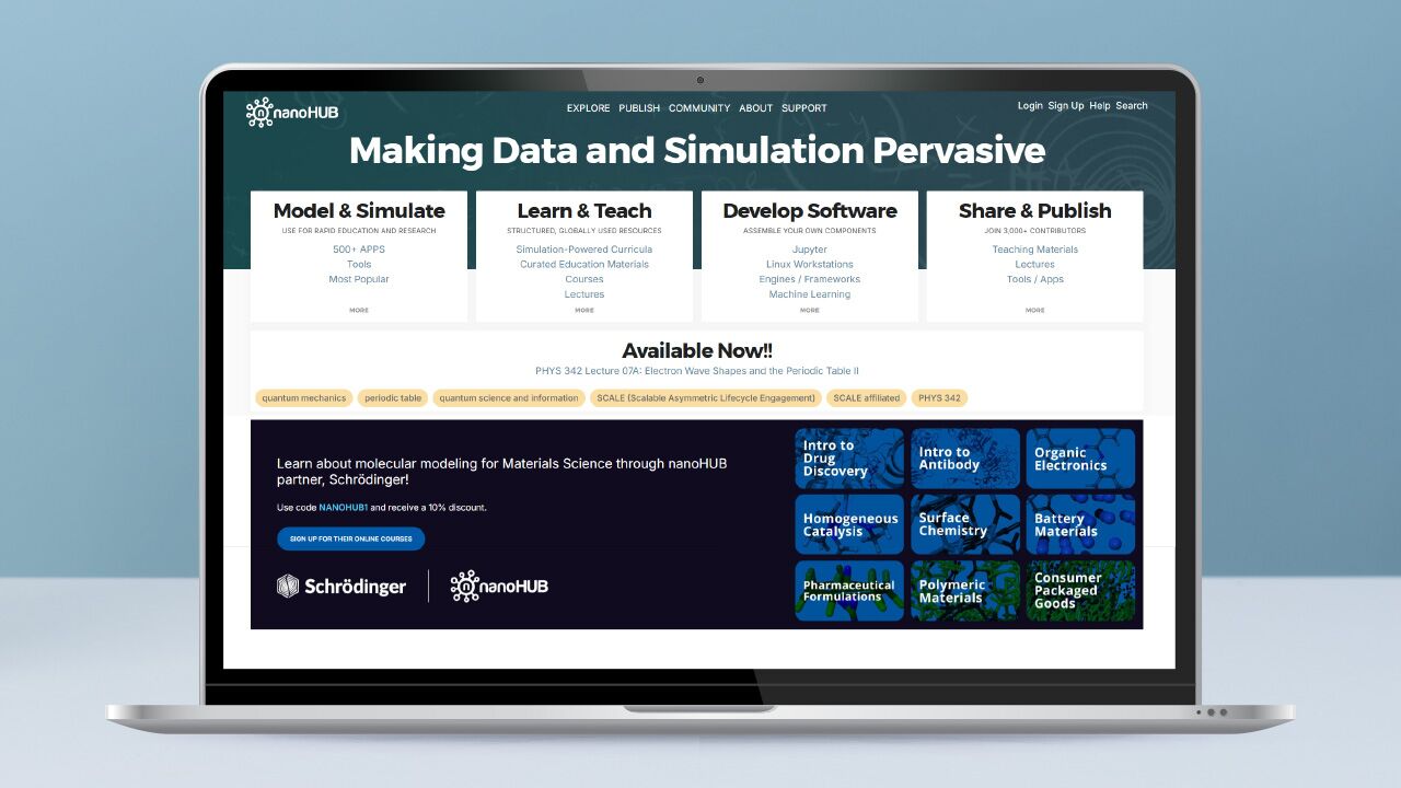 ابزارهای وب Nanohub; شبیه سازی نانوساختارها تنها با یک مرورگر