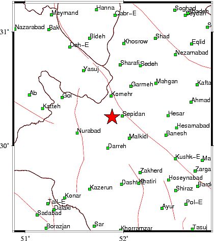 زمین‌لرزه چهار ریشتری سپیدان فارس را لرزاند