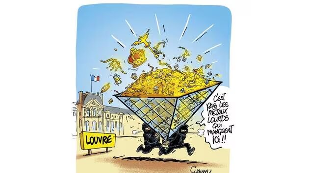 سرقت از لوور؛ سوژه کارتونیستهای فرانسوی