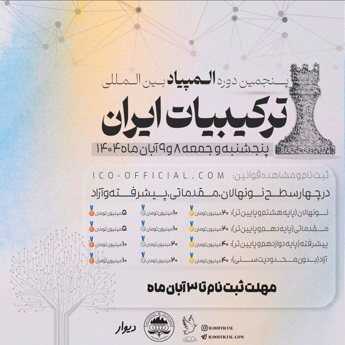 ثبتنام پنجمین دوره المپیاد بینالمللی ترکیبیات ایران آغاز شد