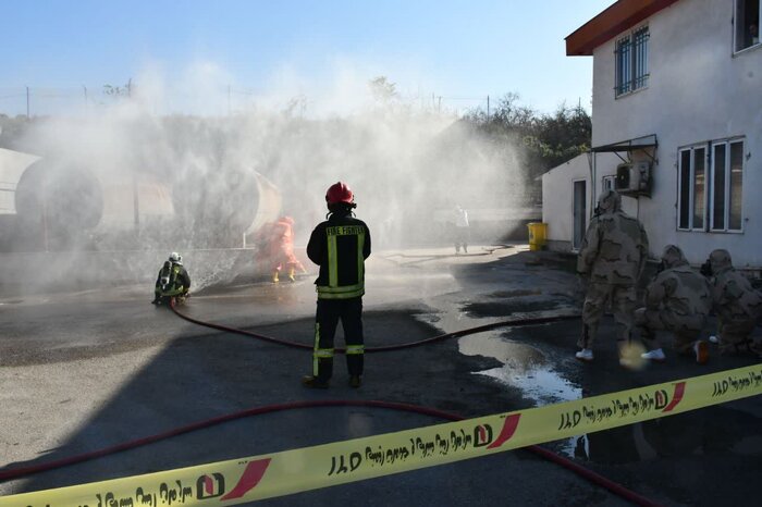 مانور واقعگرایانه مقابله با نشت آمونیاک در گرگان برگزار شد