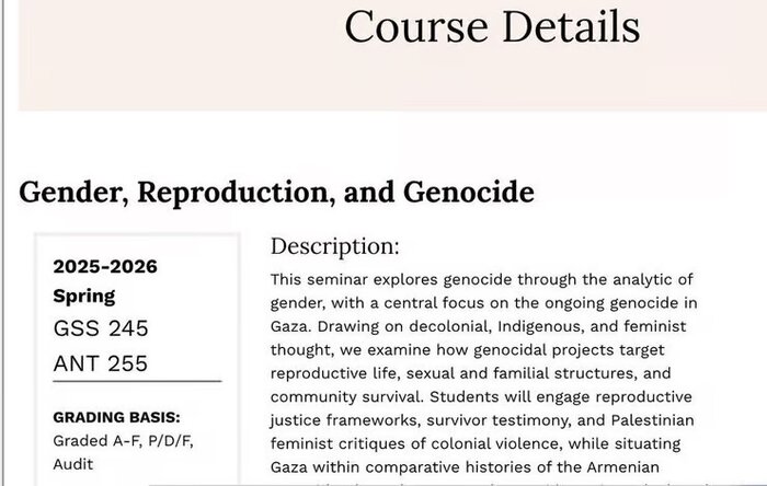 تدریس «نسل‌کشی در غزه» در آمریکا توسط استاد اخراجی دانشگاه عبری قدس اشغالی
