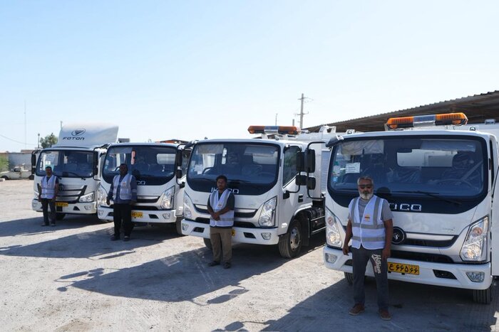 هشت دستگاه خودرو حملزباله به ناوگان مدیریت پسماند منطقه آزاد قشم اضافه شد+فیلم