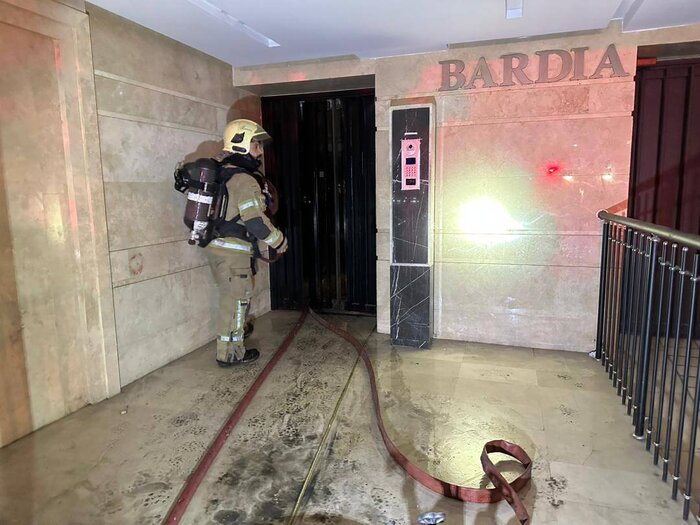 آتشسوزی ساختمان اداری در بزرگراه ستاری تهران