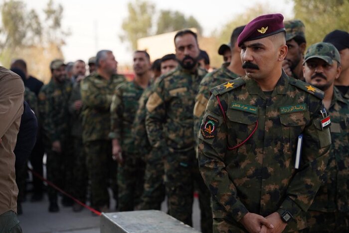 گزارش تصویری ایرنا از مشارکت گسترده نیروهای حشد الشعبی در انتخابات پارلمانی عراق