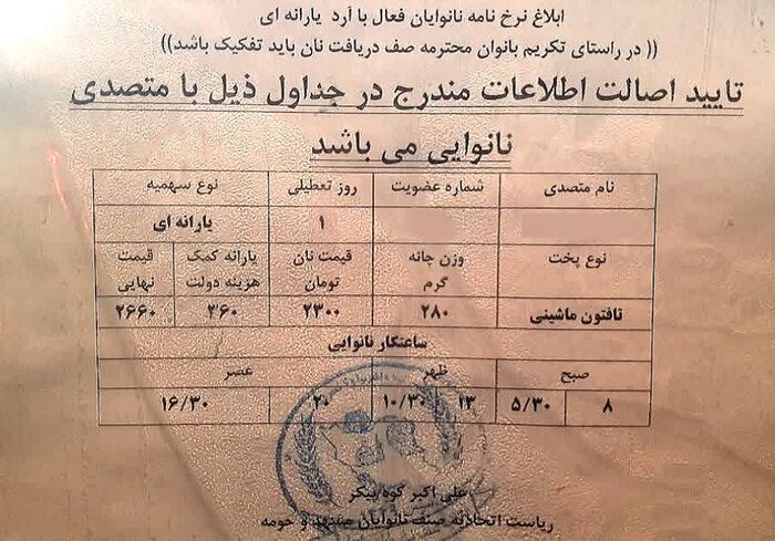 دبیر شورای تامین خراسان رضوی:مسوولان اقتصادی واتحادیههای صنفی شیوه فروش نان را سامان دهند