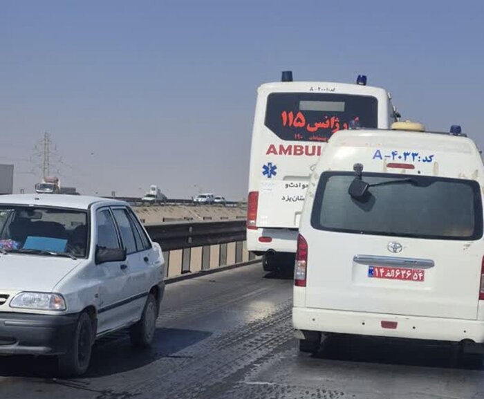 شمار مصدومان تصادف زنجیرهای در یزد ۱۰ نفر اعلام شد