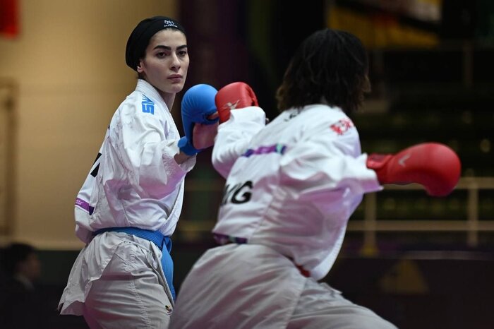 کولاک آتوسا گلشادنژاد، قهرمان کاراته کرمانشاه در ریاض عربستان