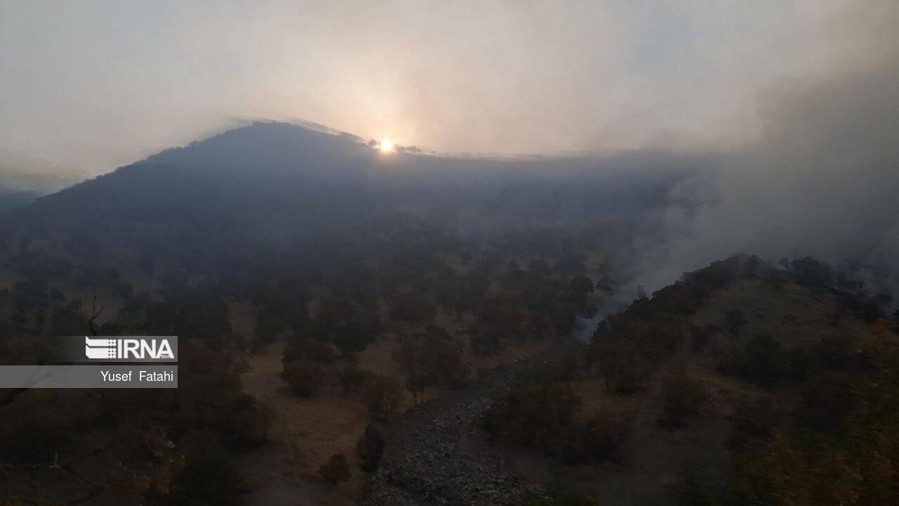 آتش‌سوزی در منطقه جنگلی «پی کمر» آمل مهار شد