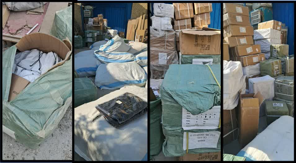 کشف انبار ۵۰ میلیاردی پوشاک قاچاق در بهارستان