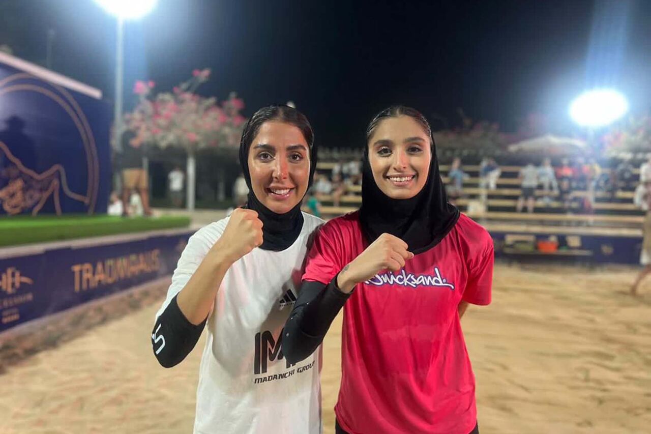 قهرمانی انواری و هژبر در فینال تماشایی بین‌المللی تنیس ساحلی کیش