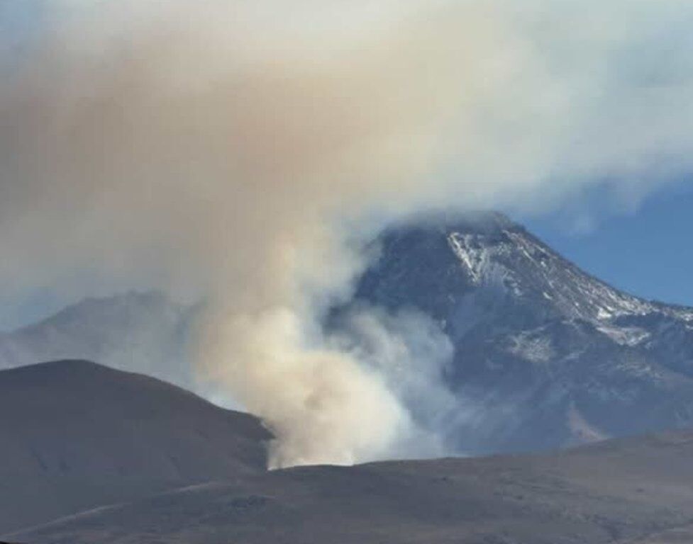 دو و نیم هکتار از مراتع دامنه‌های سبلان طعمه حریق شد