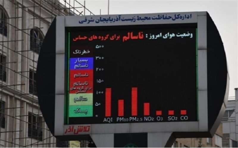نیاز تبریز به ۲۰ ایستگاه جدید سنجش آلودگی هوا