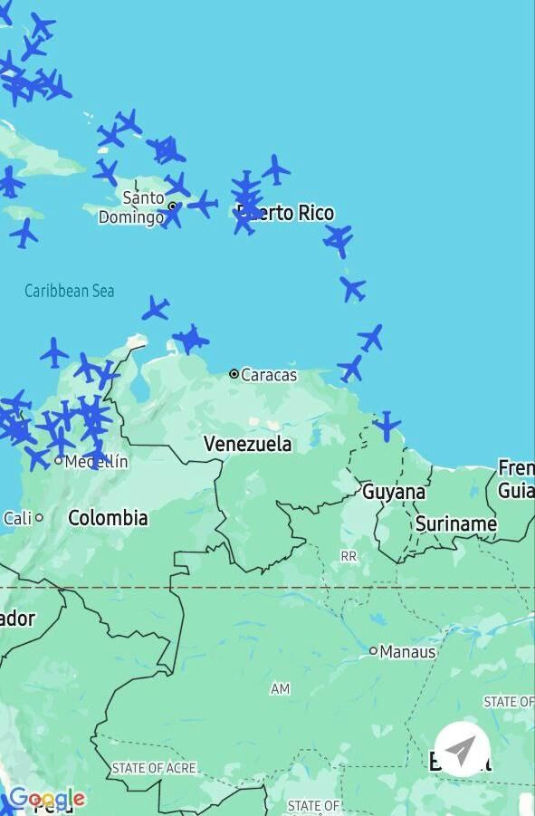 خالی شدن آسمان ونزوئلا بعد از تهدید ترامپ