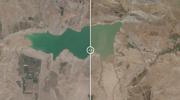 سیانان: خشکسالی در ایران از فضا قابل مشاهده است