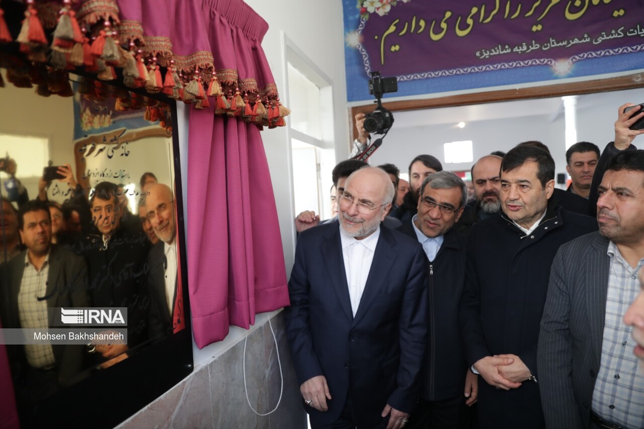 خانه کشتی طرقبه با حضو رییس مجلس شورای اسلامی افتتاح شد