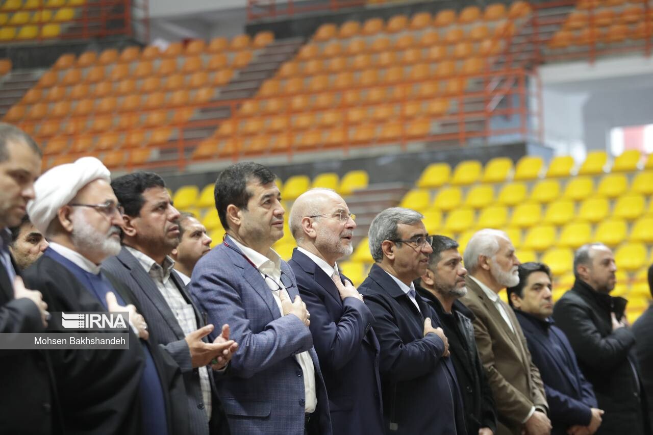 ورزشگاه شهید رئیسی مشهد با حضور رییس مجلس به بهره‌برداری رسید