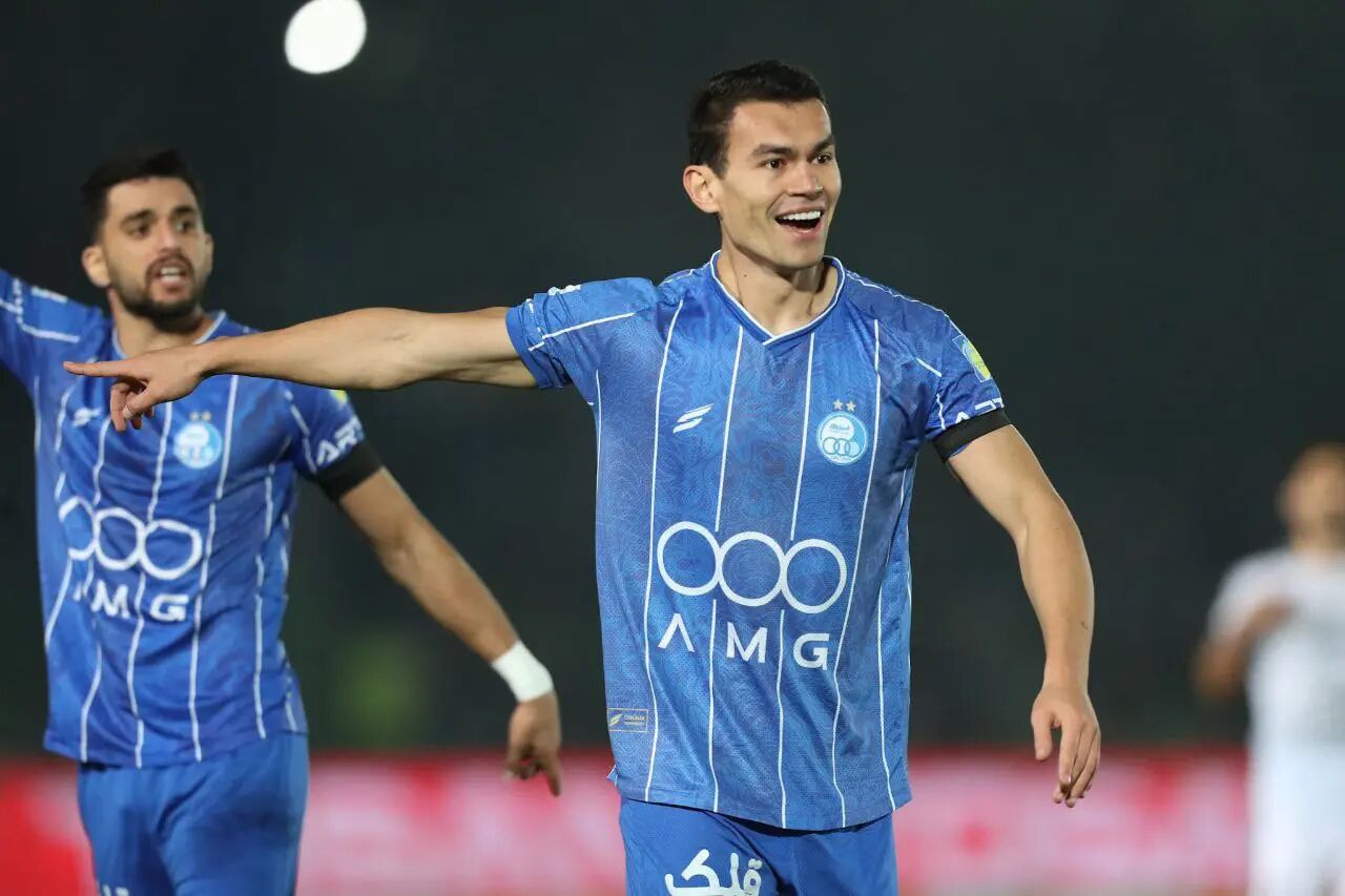 فیلم/ گل اول استقلال به ملوان با پرش بلند آشورماتوف