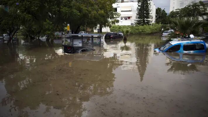 گزارش تصویری سیل و آب‌گرفتگی در فلسطین اشغالی