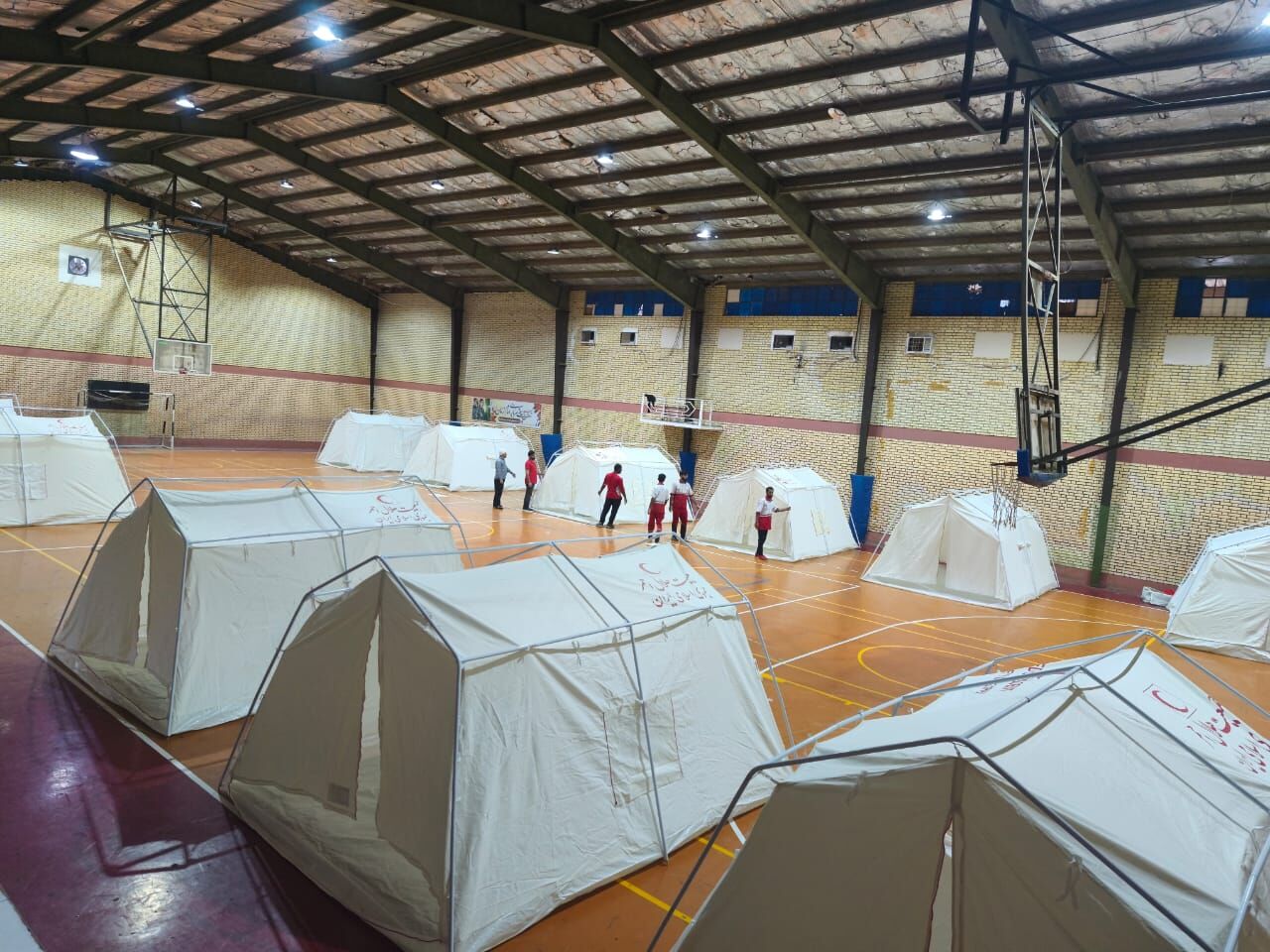 برپایی ۶ محل‌ اسکان اضطراری هلال‌احمر در هرمزگان