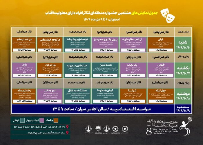 آغاز هشتمین جشنواره تئاتر منطقهای آفتاب اصفهان