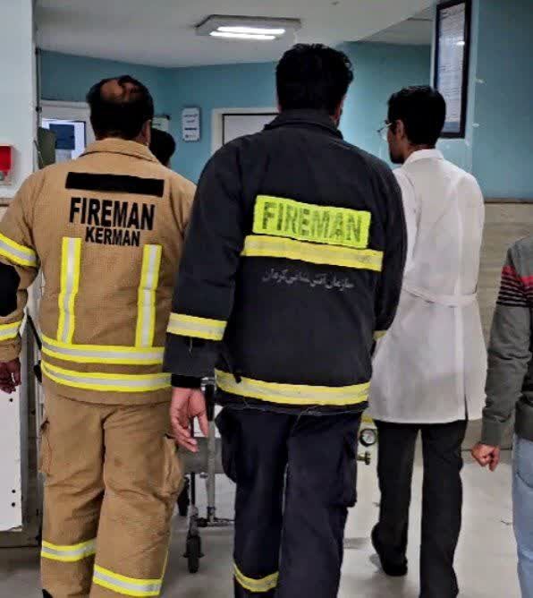 آتشنشان کرمانی از بیمارستان مرخص شد