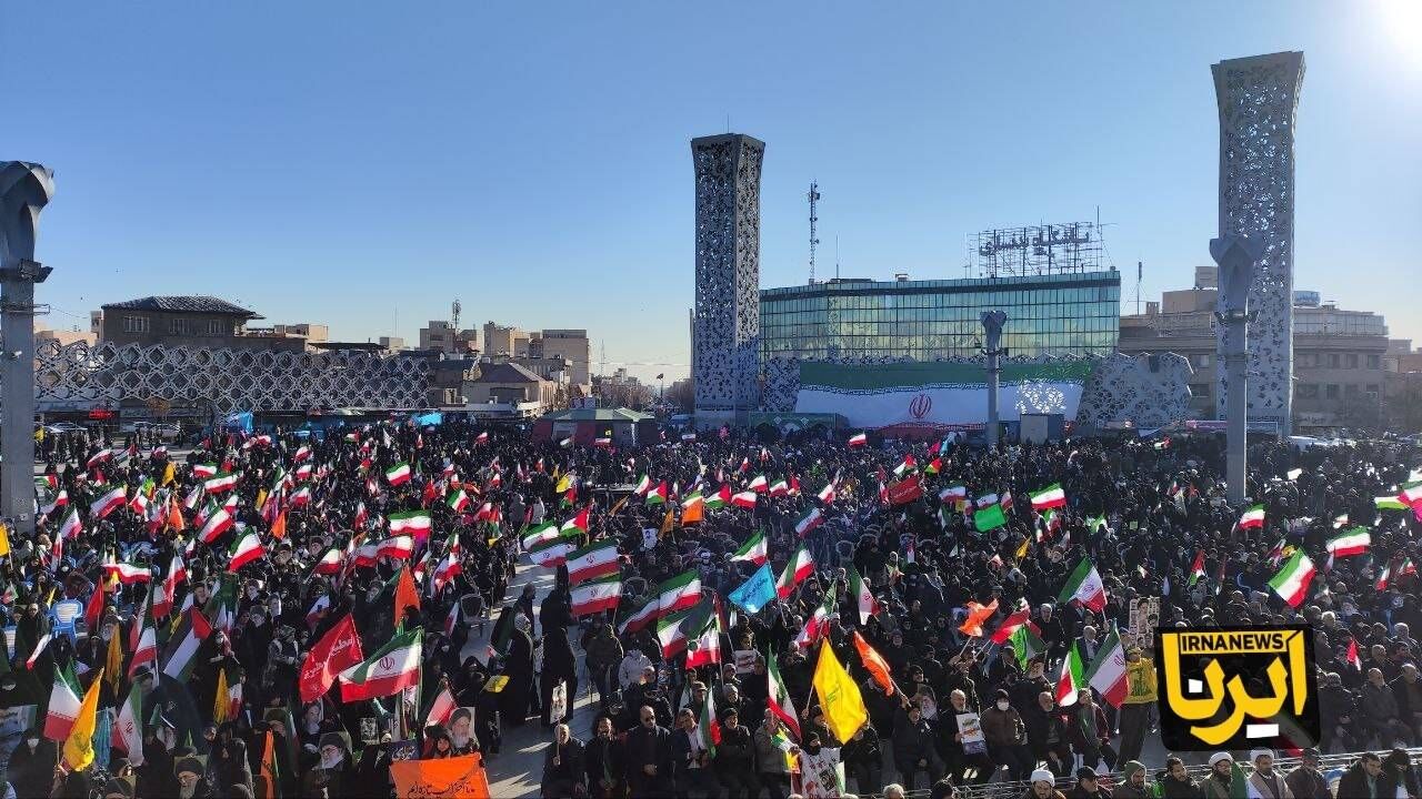 آغاز مراسم ۹ دی در میدان امام حسین(ع) تهران + فیلم