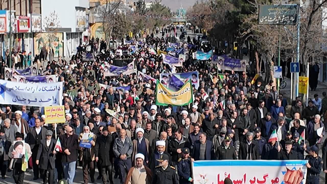 راهپیمایی گرامیداشت ۹ دی در قوچان برگزار شد+فیلم