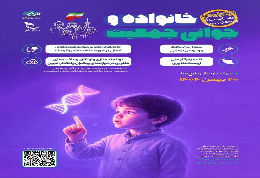 فراخوان دوم حمایت از طرح‌های حوزه خانواده و جوانی جمعیت منتشر شد