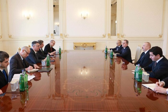 دیدار وزیر خارجه رژیم صهیونیستی با رئیس‌جمهور جمهوری آذربایجان در باکو