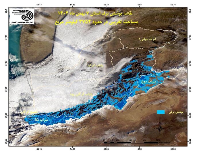 ۳۷۵۳ کیلومتر مربع برف در گلستان؛ نعمتی که کشاورزان سال‌ها منتظرش بودند