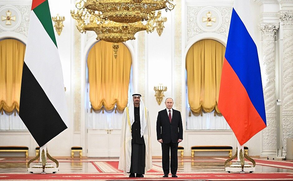 پوتین و رئیس امارات درباره تحولات منطقه گفت‌وگو کردند