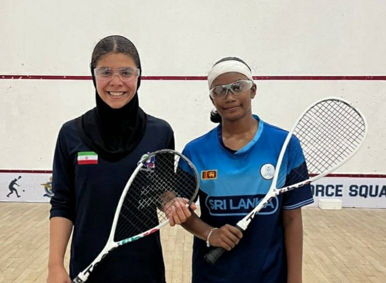 کسب ۲ مدال طلا و یک نقره ایران در مسابقات اسکواش سریلانکا جونیور