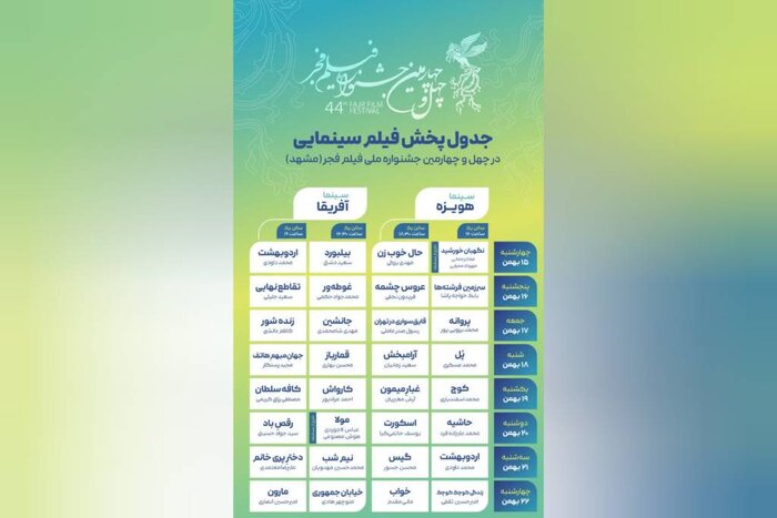 جزئیات اکران جشنواره فیلم فجر در مشهد اعلام شد/ محدودیت در تعداد سینماها