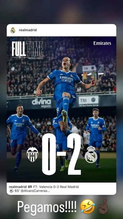 واکنش عجیب وینیسیوس به پیروزی رئال مقابل والنسیا + عکس