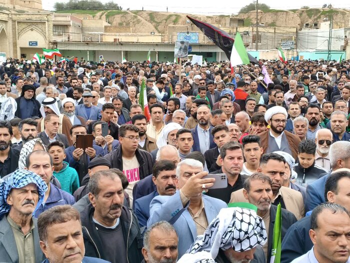 خوزستان یکصدا و منسجم در راهپیمایی ۲۲ بهمن +فیلم