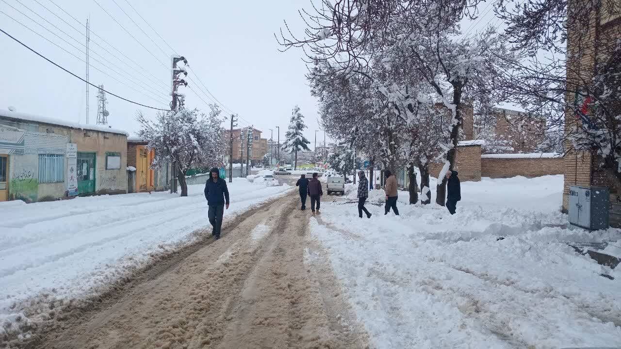 ارتفاع برف در بیلهسوار به ۳۷ سانتیمتر رسید