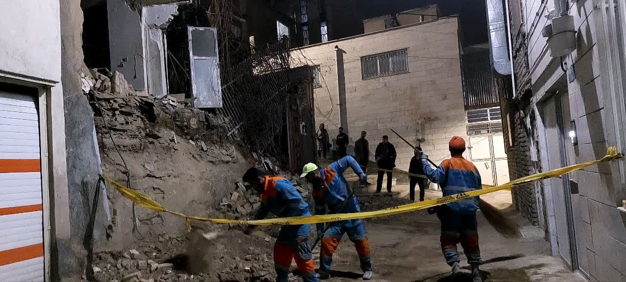 انفجار منزل مسکونی کوی سجادیه (باغ خلج) اراک