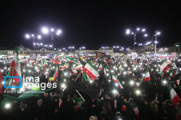 سیل جمعیت در همدان