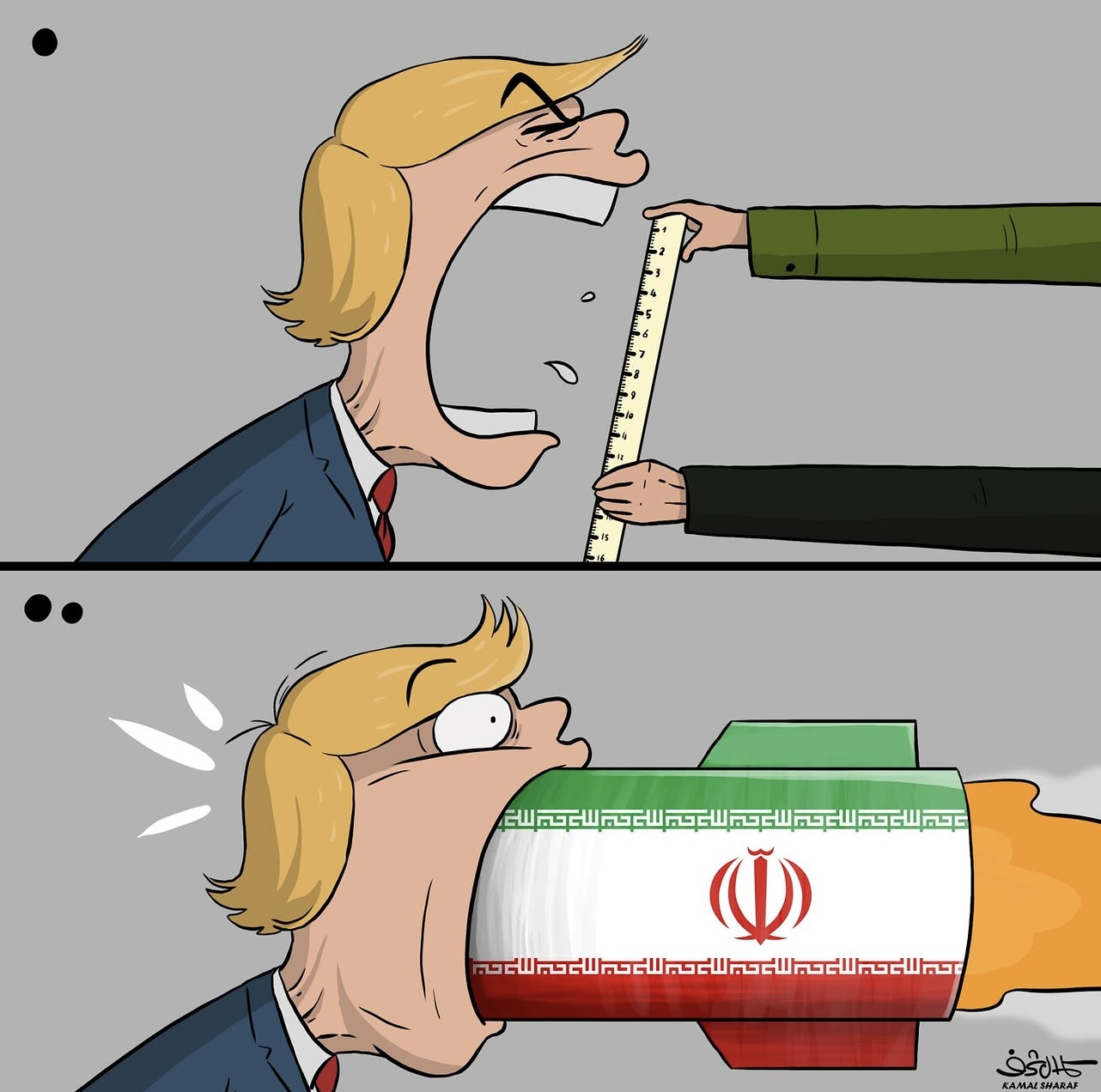 ترامپ در باتلاق جنگ؛ روایت کارتونیستها از یک محاسبه اشتباه
