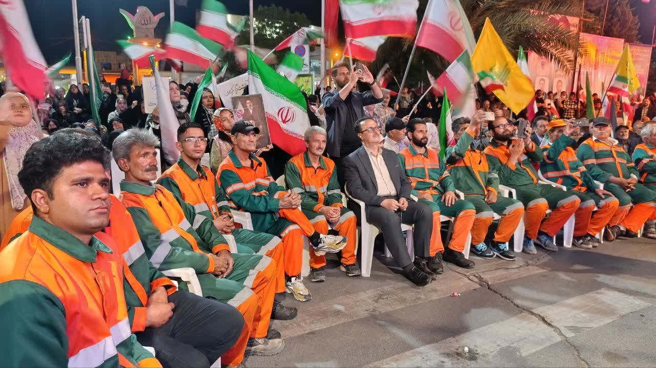 شب پنجاه‌وهشتم، هنگامه‌ای از حضور باصفای پاکبانان گرمسار در صف نخست