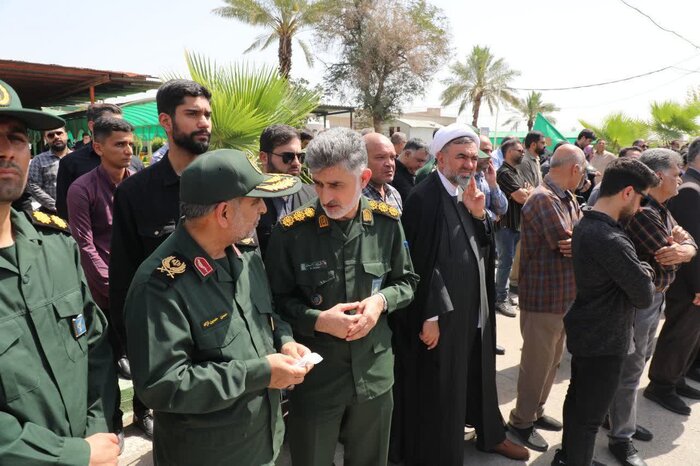 فرمانده گردان فاتحین سپاه ولی عصر(عج) در اهواز تشییع شد