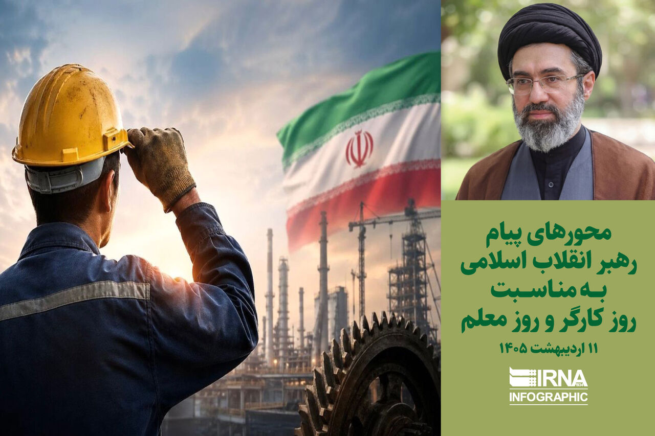 محورهای پیام رهبر انقلاب اسلامی به مناسبت روز کارگر و روز معلم