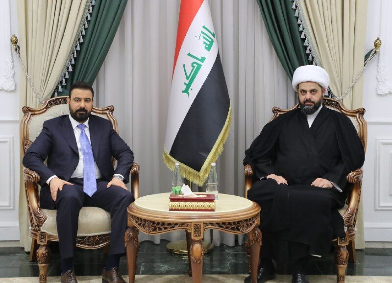 گفت‌وگوی نخست‌وزیر مأمور تشکیل دولت و دبیرکل عصائب اهل الحق درباره دولت قوی در عراق