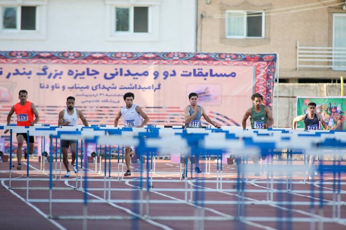 درخشش طیبی در پرتاب وزنه و قهرمانی تفتیان در دوی ۱۰۰ متر بندرترکمن