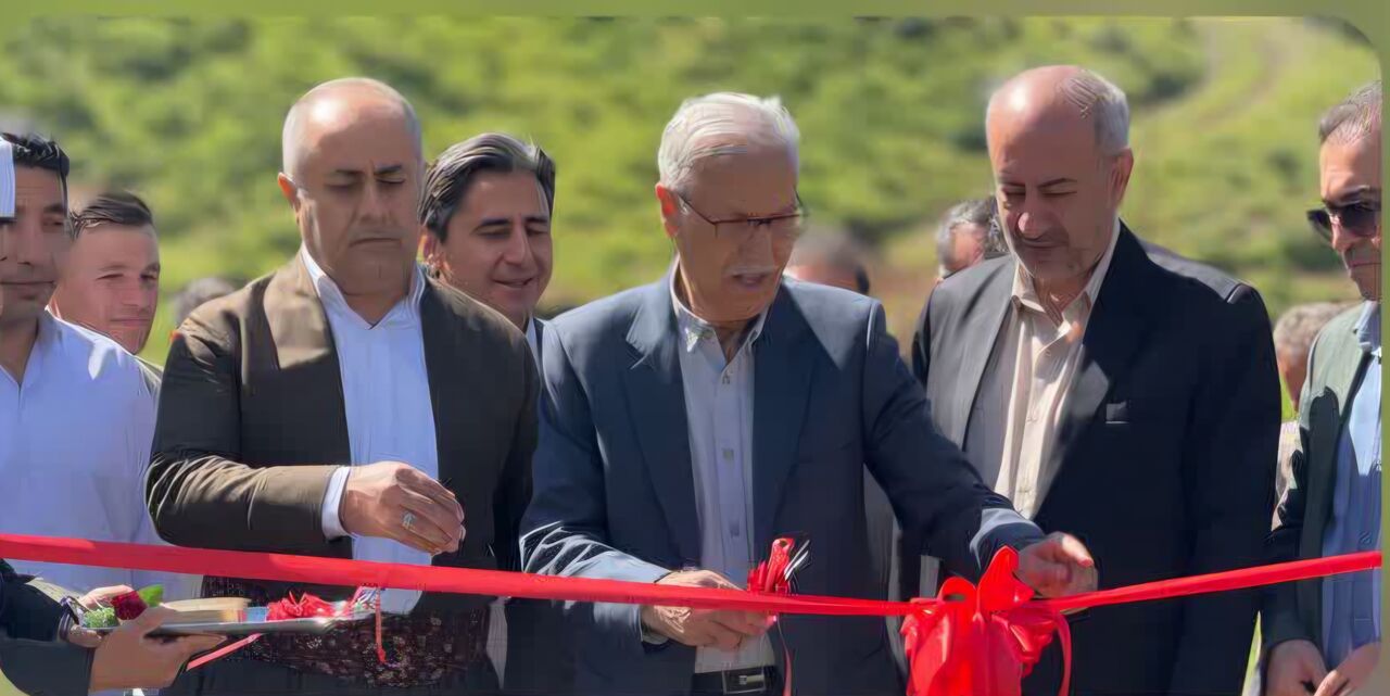 زمین چمن مصنوعی روستای برده‌ سفید مریوان بهره‌برداری شد