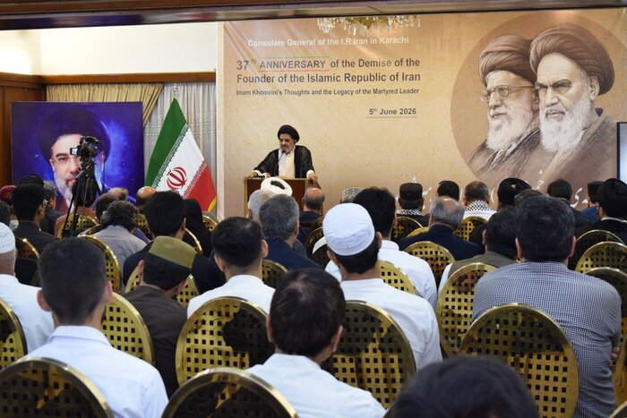 گردهمایی وحدت آفرین سالگرد ارتحال امام و یادبود رهبر شهید انقلاب در کراچی برگزار شد + عکس