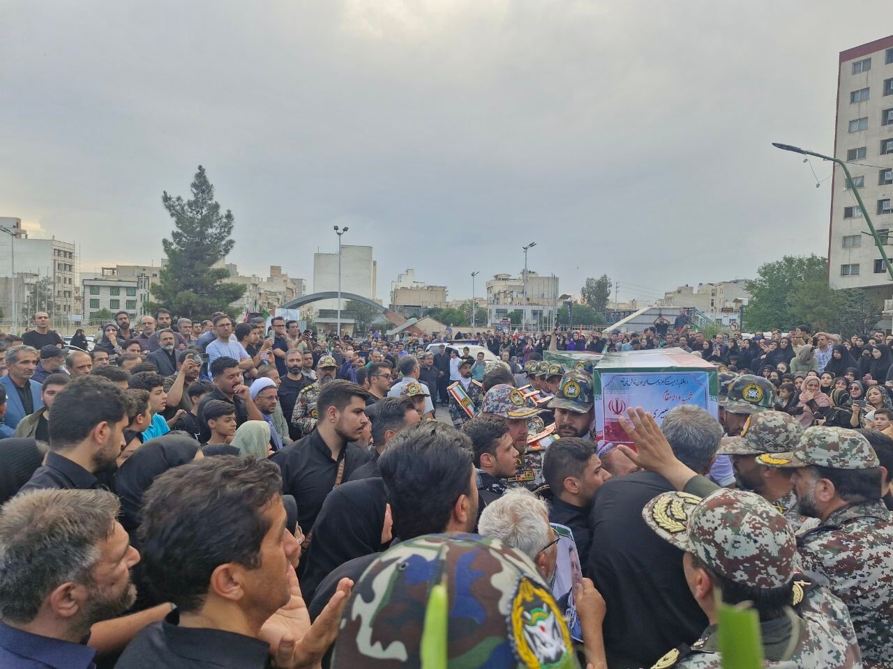 آیین تشییع دو شهید والامقام نیروی پدافند هوایی ارت