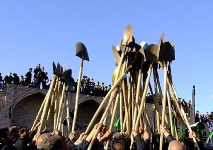 بی‌کلام‌ترین سوگ عاشورا در بیل گردانی خراسان شمالی